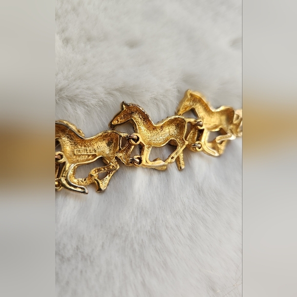 Butler Fifth Avenue Vintage Running Horses Crystal Bracelet - Picture 5 of 14